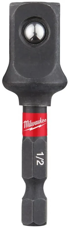 Перехідник Milwaukee з 1/4' Hex на 1/2' для торцевих головок 50 мм хром-молібденова сталь адаптер для шуруповерта з'єднувач