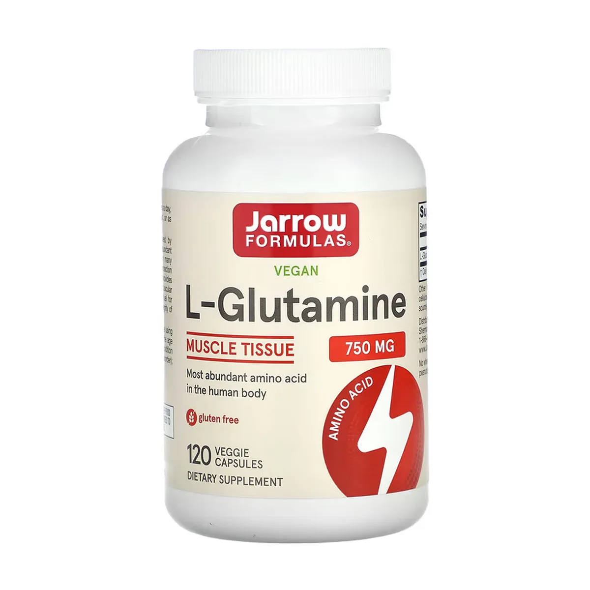 L-Глутамин 750 мг Jarrow Formulas капсулы 120 шт без глютена аминокислота
