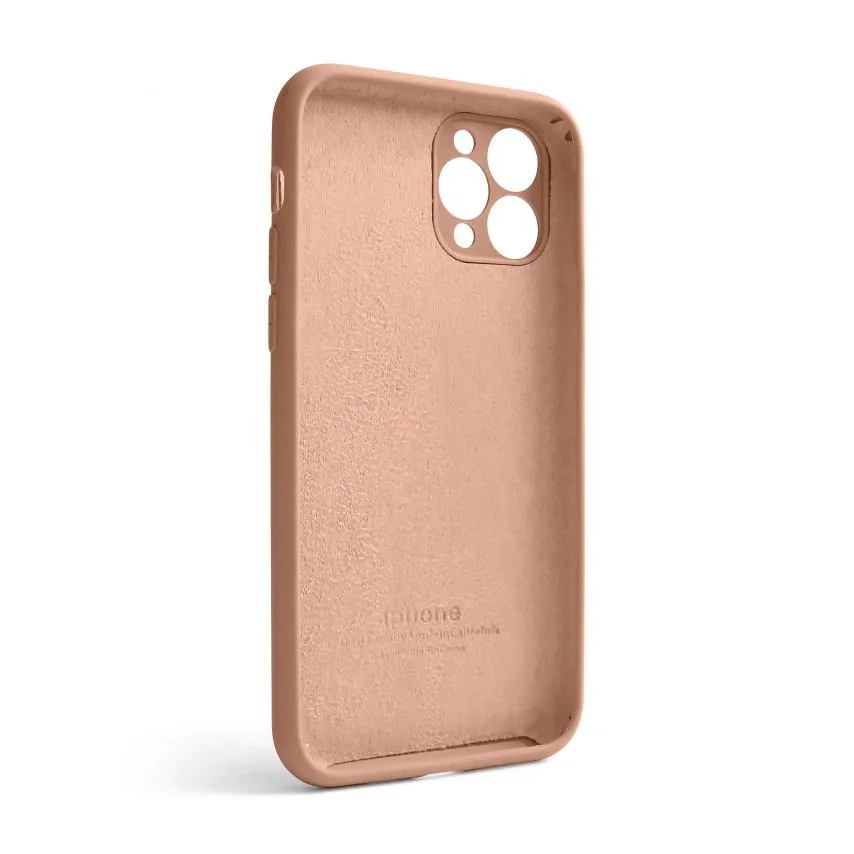 Чохол силіконовий для Apple iPhone 11 Pro  закрита камера рожевий