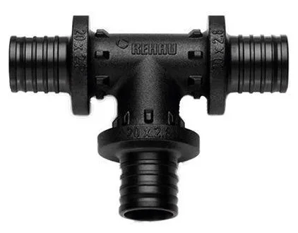 Трійник Rehau Rautitan PX, 25-20-16мм, зменш. бік. та торц. прохід, PPSU, чорний