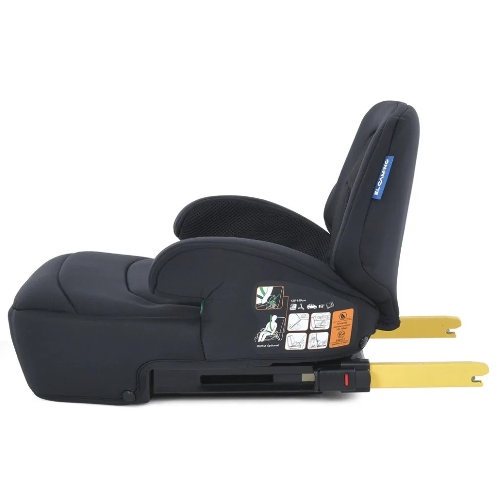Автокрісло-бустер EL CAMINO i-GO Isofix 125-150 см Чорне