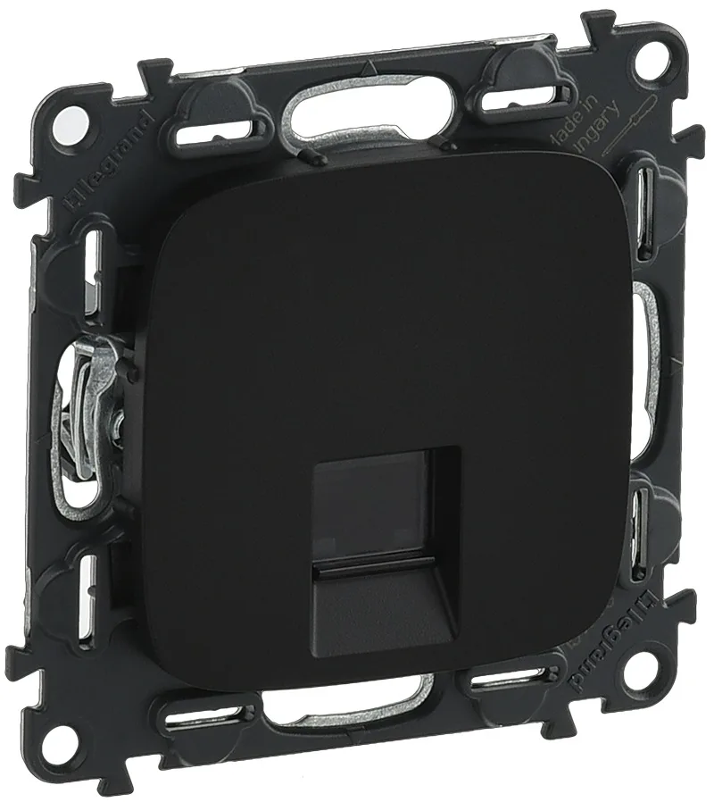 Розетка RJ45 Кат.5е UTP, Legrand Valena Allure, антрацит