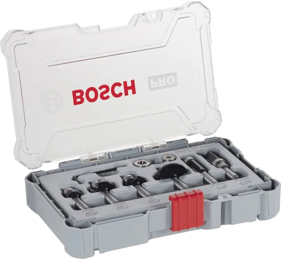 Набір фасонних кромкових фрез Bosch Professional 8мм, 6 шт.