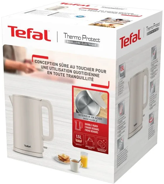 Електрочайник Tefal пластиковий 1,5 л кашемір