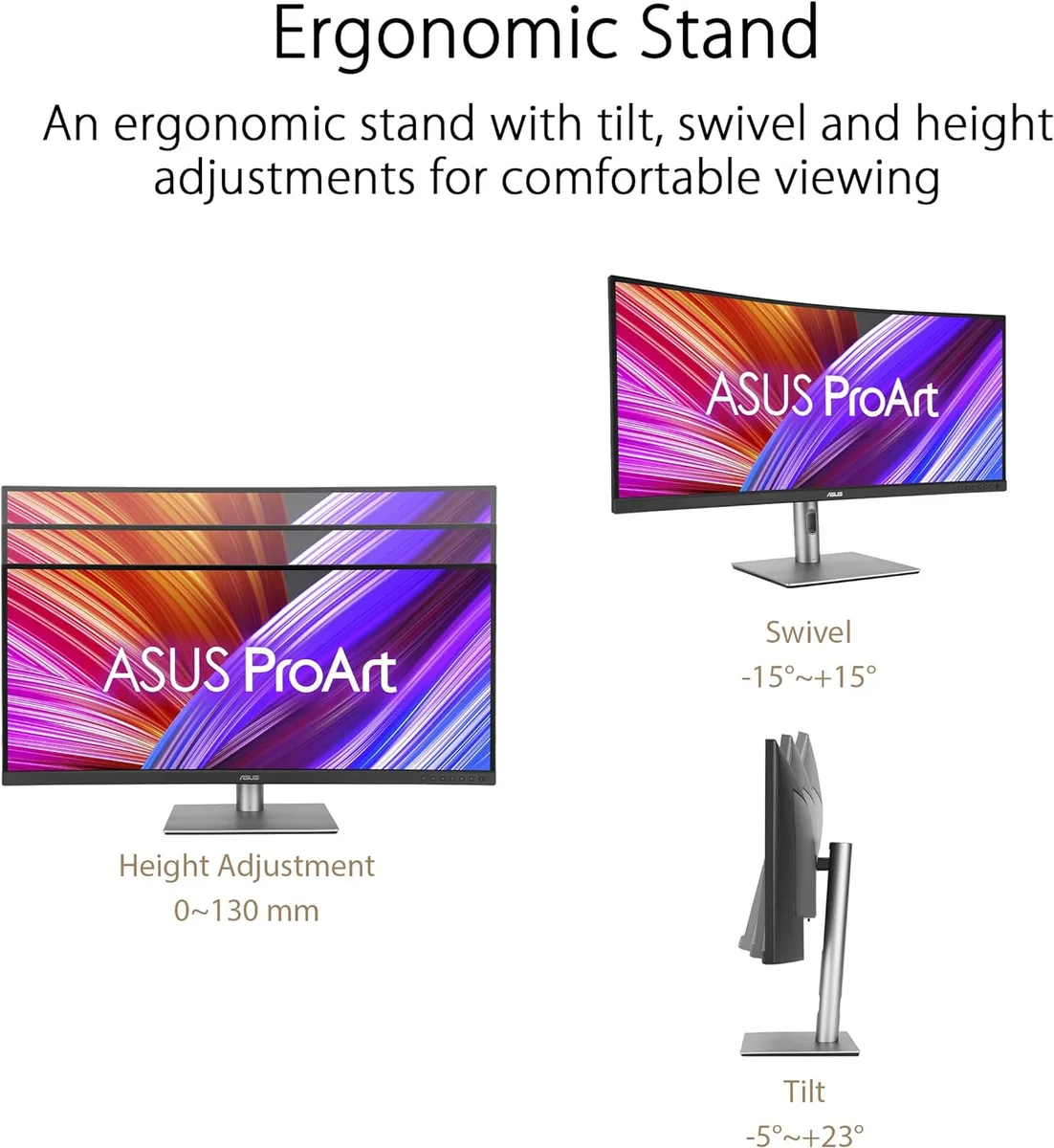 Монітор Asus 34.1" ProArt PA34VCNV 2xHDMI, 2xDP, USB-C, 2xUSB, RJ-45, MM, IPS, 3440x1440, 21:9, sRGB 100%, CURVED, AdaptiveSync, HAS, HDR10