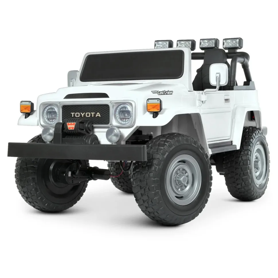 Дитячий електромобіль Bambi 127 см 4WD еко-шкіра Білий 33 кг