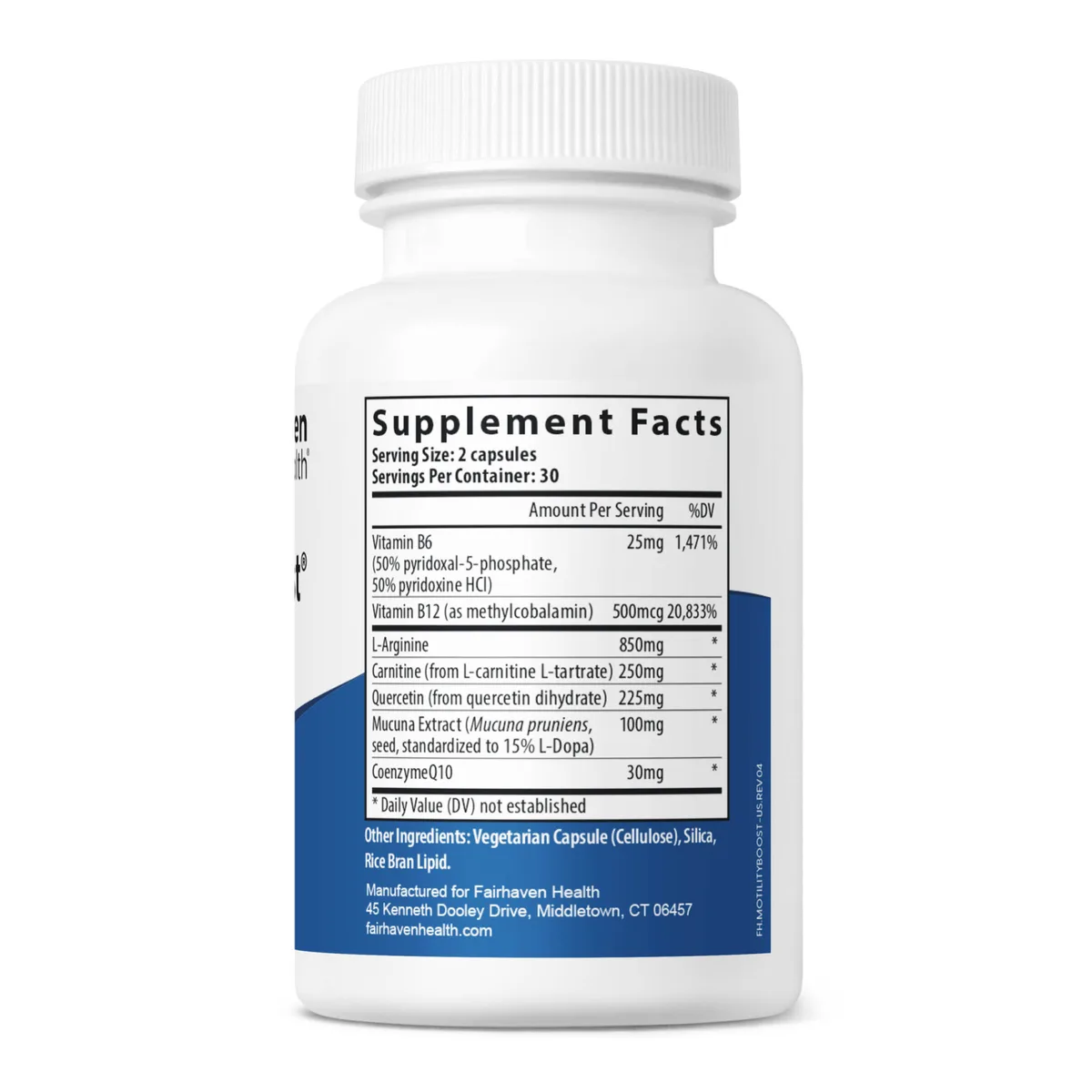 MotilityBoost® For Men Fairhaven Health капсули 60 шт підтримка рухливості сперматозоїдів