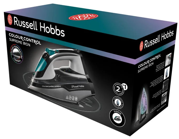 Праска Russell Hobbs 3100 Вт керамічна чорна 17х30х12 см