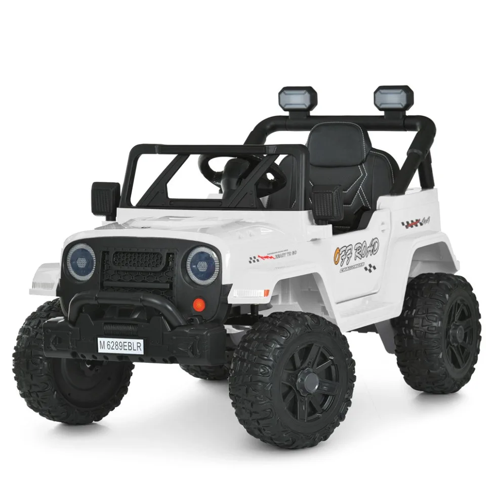 Дитячий електромобіль Джип M 6289EBLR-1 2WD 2 мотори 45W пластик 30 кг білий