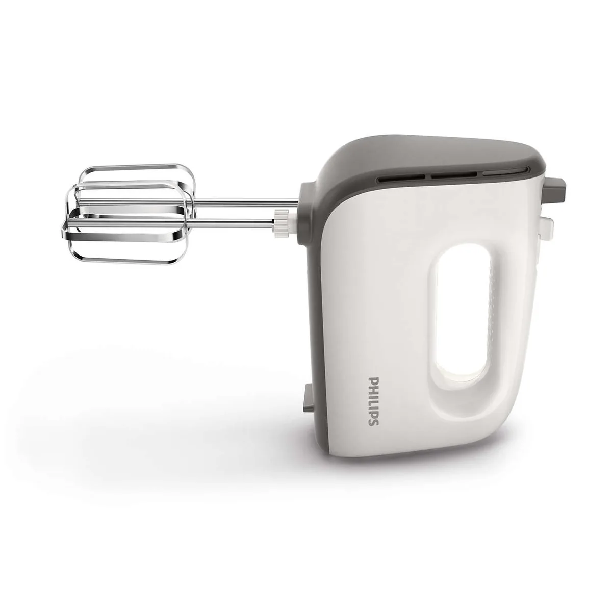 Ручний міксер Philips Viva Collection 450 Вт з чотирма насадками, біло-сірого кольору.