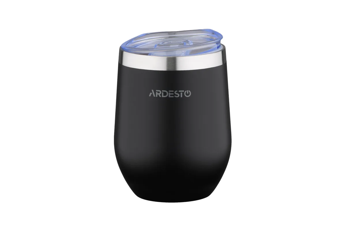 Термокружка ARDESTO Compact, 350 мл, з нержавіючої сталі, чорного кольору.
