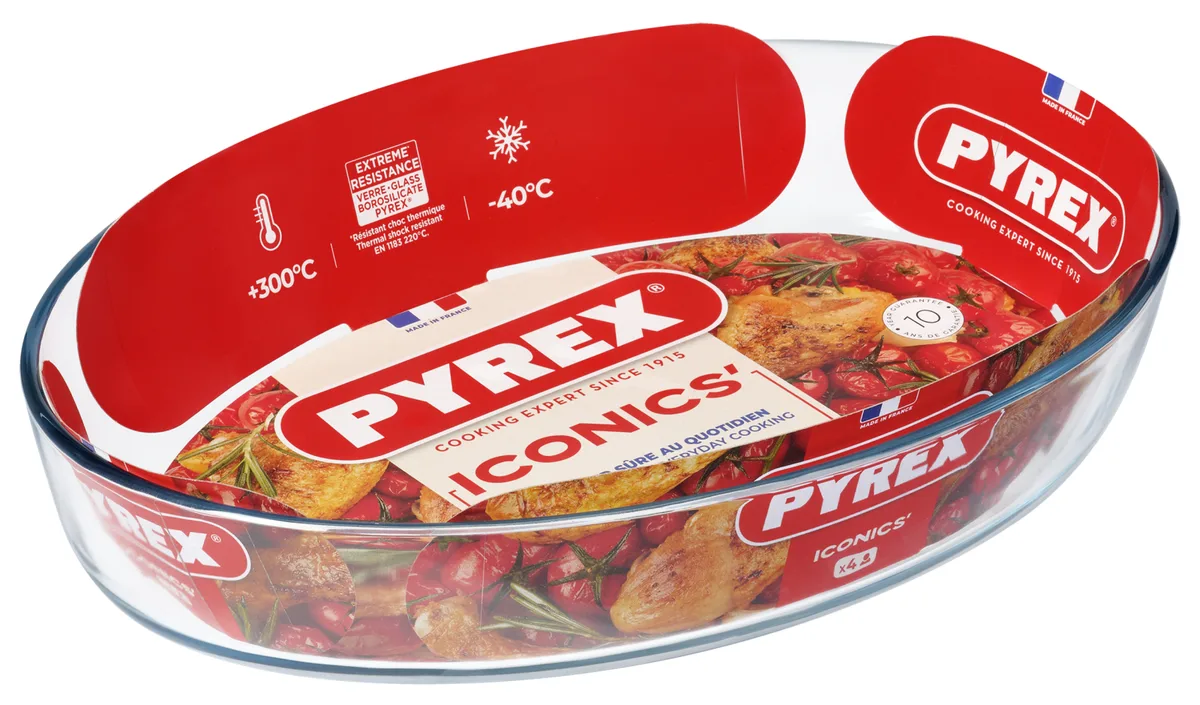 Форма для запікання Pyrex боросилікатне скло овальна 30х21х6 см 2.2 л