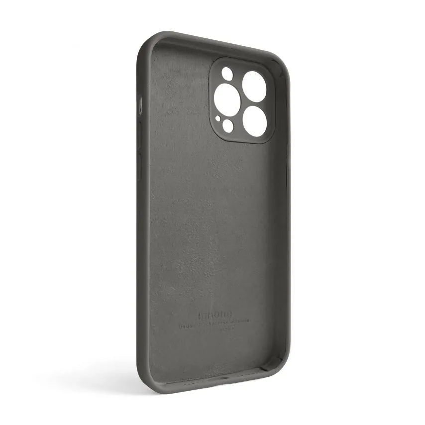Чохол силіконовий для iPhone 13 Pro Max  сірий закрита камера