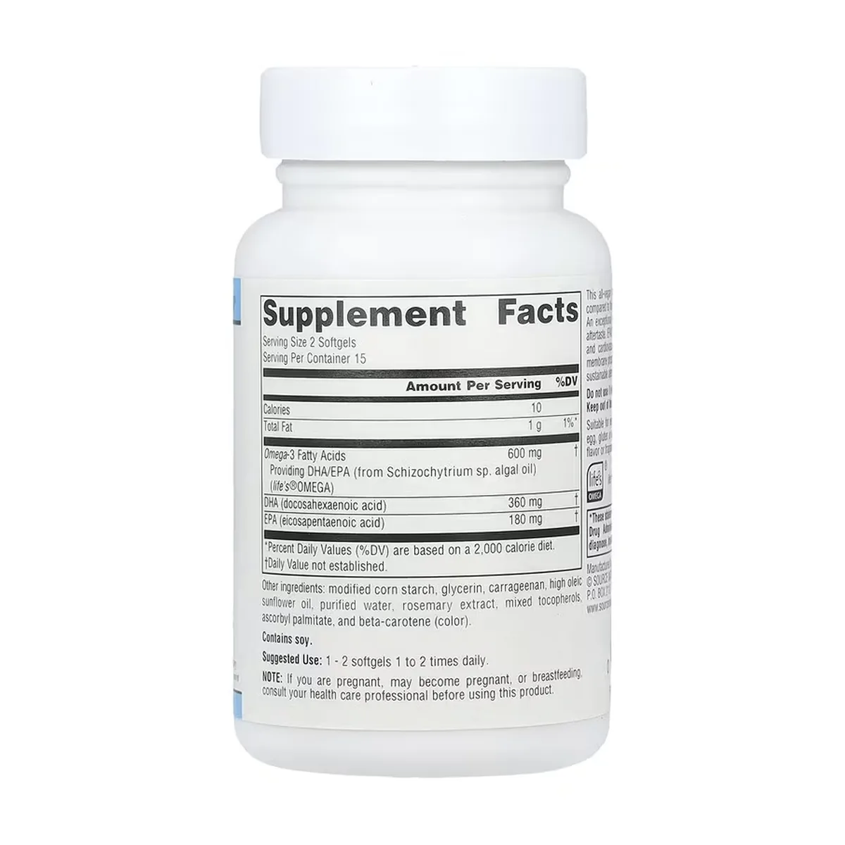 Веганські Омега-3 EPA DHA Source Naturals 300 мг 30 капсул