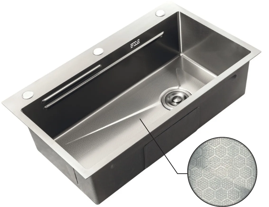 Мийка Zerix нержавіюча сталь 750х450 мм Decor Nano-Silver 3 отвори