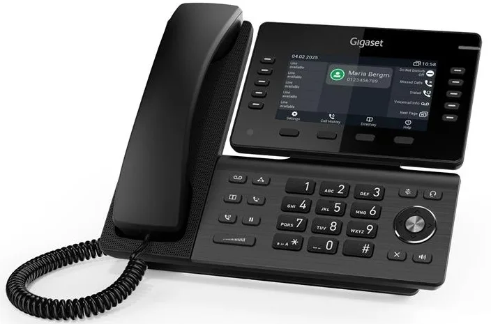 Телефон IP Gigaset Pro Professional P850W, 2xGE LAN, Wi-Fi, 10 SIP line, 2xUSB-A, PoE, 5" color TFT display, чорний метал