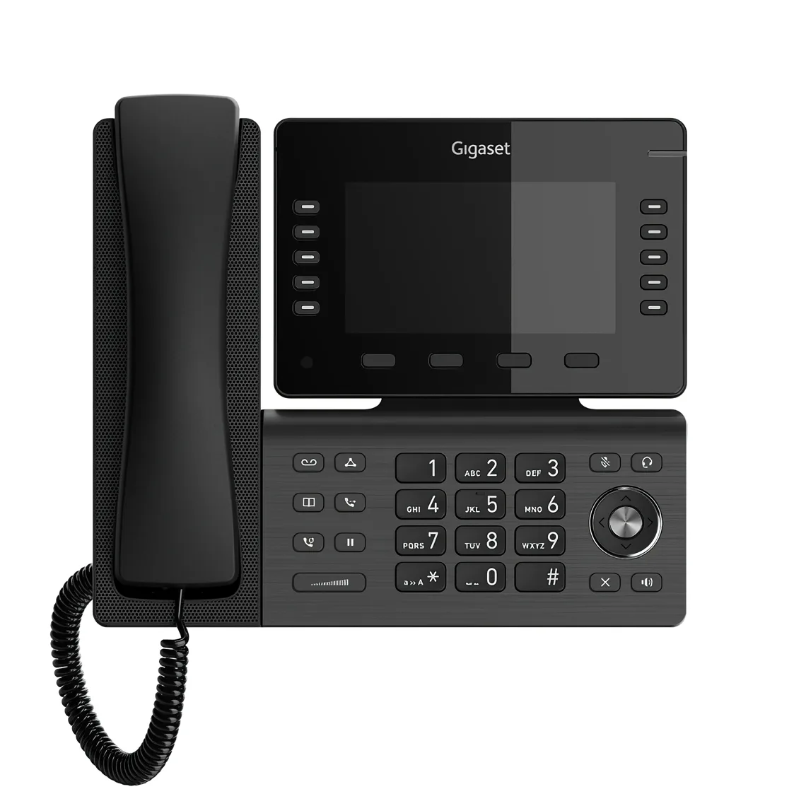 Телефон IP Gigaset Pro Professional P850W, 2xGE LAN, Wi-Fi, 10 SIP line, 2xUSB-A, PoE, 5" color TFT display, чорний метал