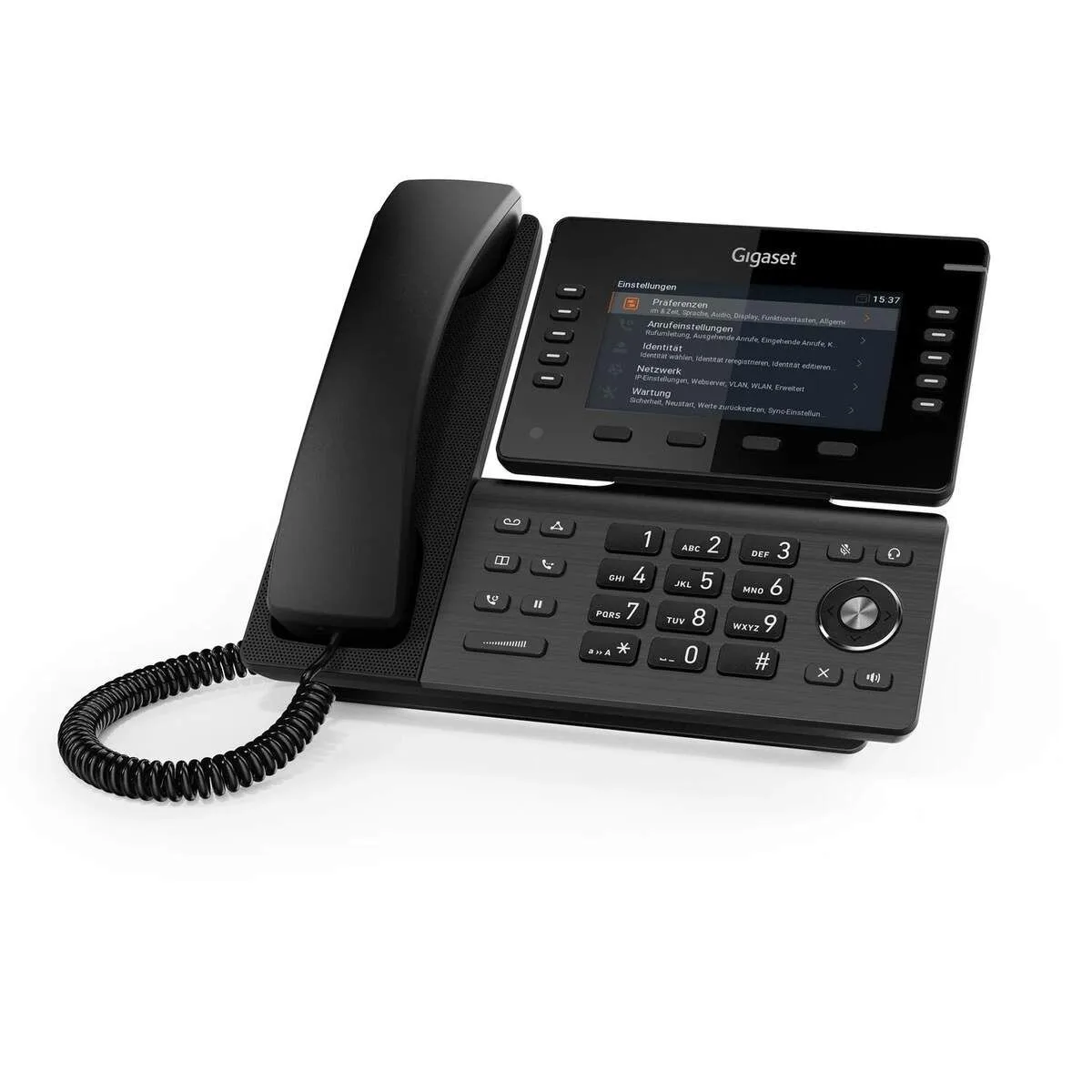 Телефон IP Gigaset Pro Professional P850W, 2xGE LAN, Wi-Fi, 10 SIP line, 2xUSB-A, PoE, 5" color TFT display, чорний метал