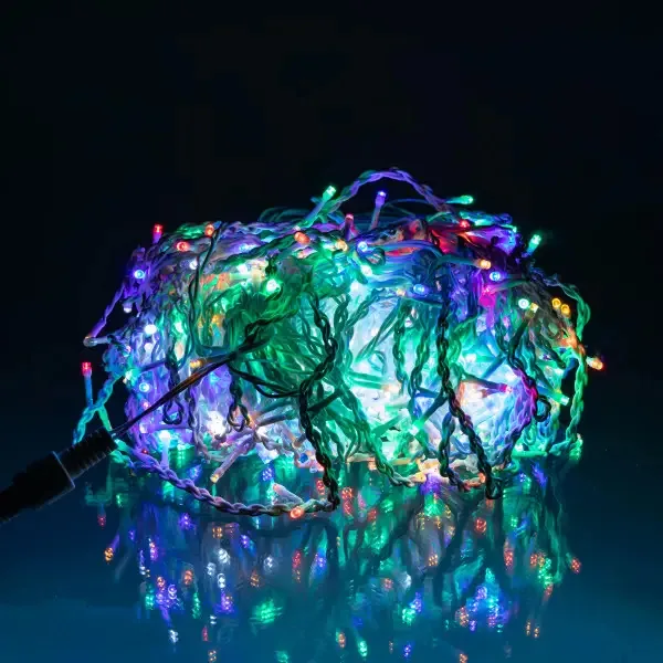 Вулична гірлянда Бахрома 36 м 600 LED білий провід різнокольоровий