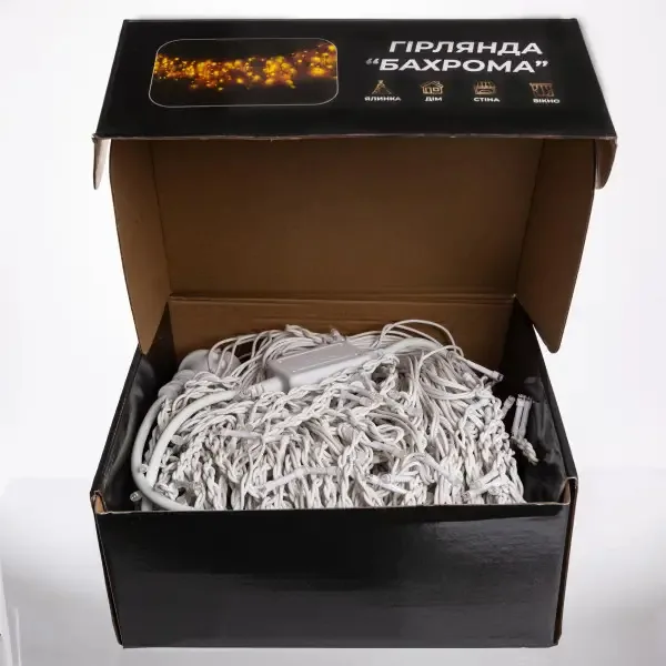 Вулична гірлянда Бахрома 36 м 600 LED білий провід різнокольоровий