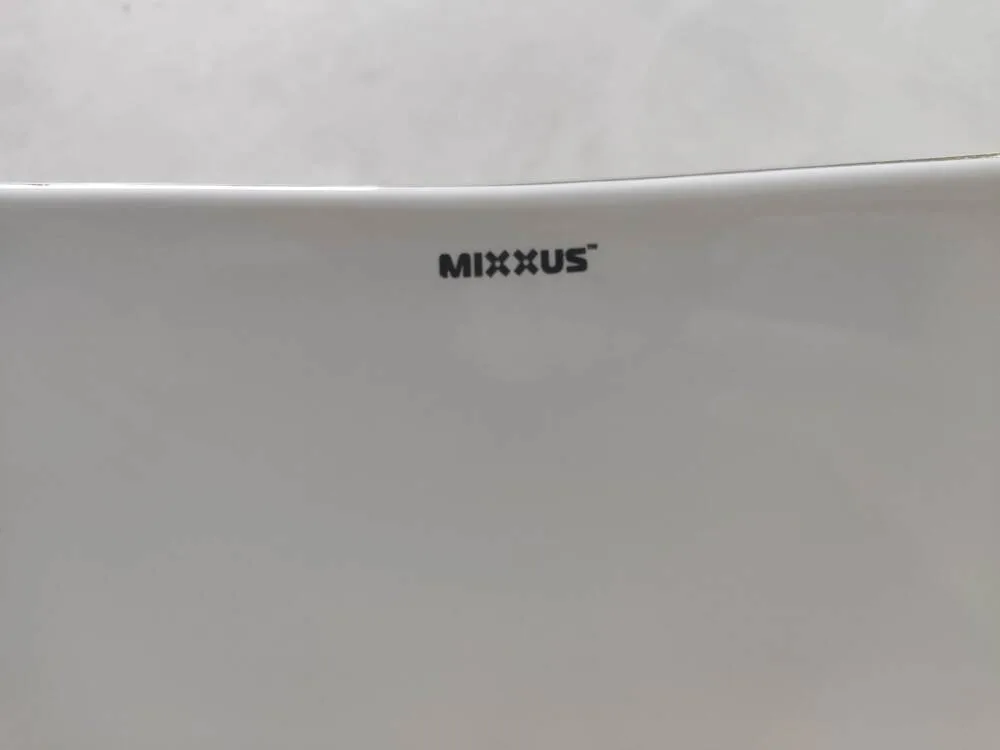 Раковина накладная MIXXUS PREMIUM керамическая 620х360 белая золотая