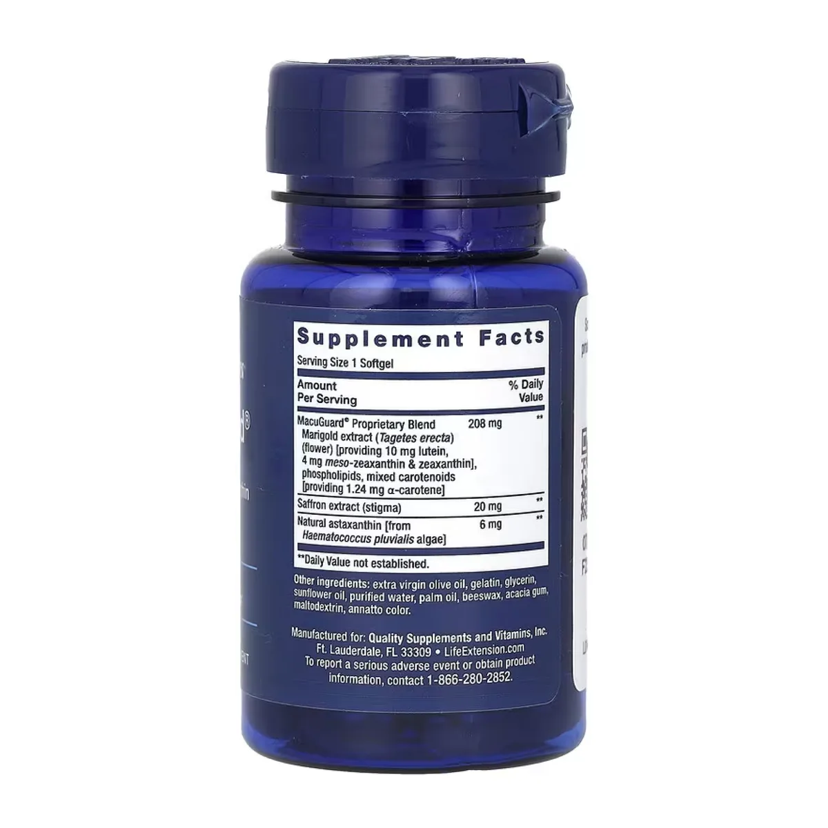 MacuGuard Ocular Support Life Extension растительные экстракты 60 капсул