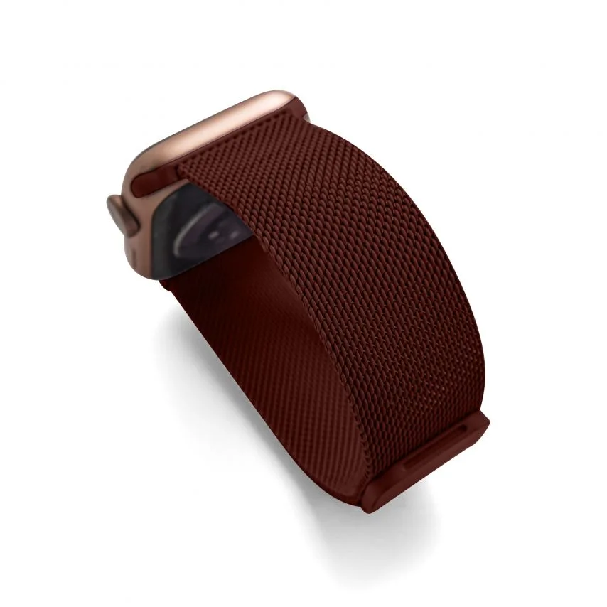 Ремінець для Apple Watch міланська петля 38/40 мм метал бордовий
