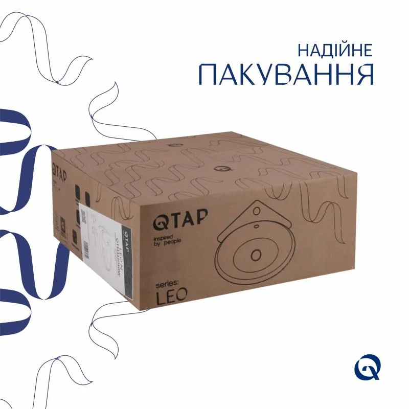 Раковина підвісна Qtap Leo овальна 380x360 мм керамічна біла