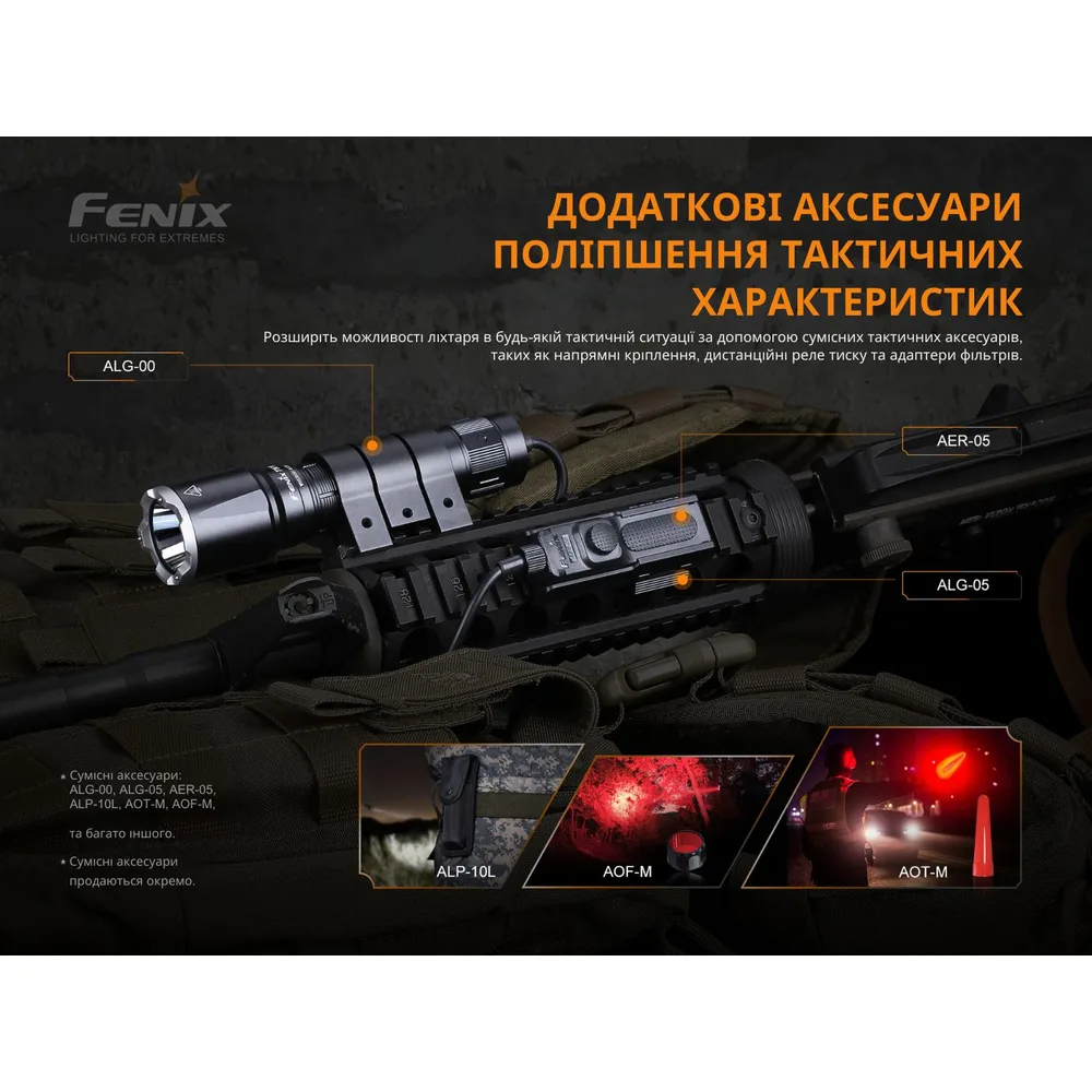 Ручной фонарь Fenix алюминиевый 143х34х25 4 мм белый