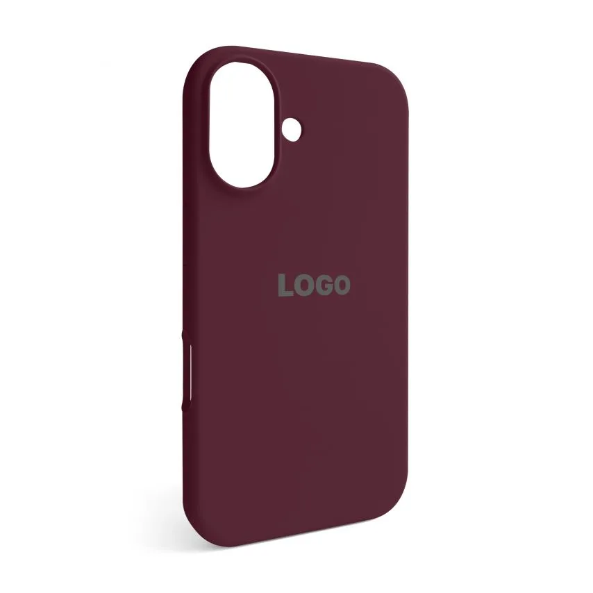Чохол Silicone Case для Apple iPhone силіконовий 16 бордовий