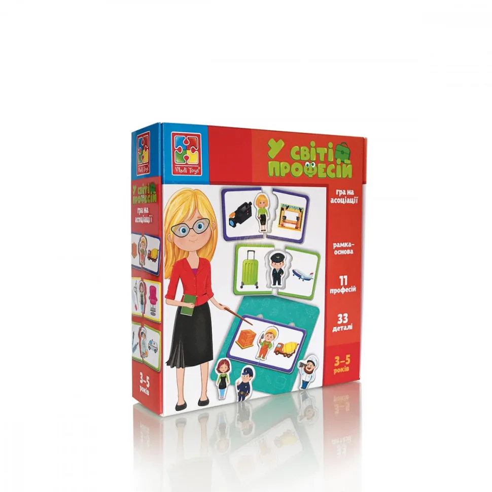 Настільна гра на асоціації Vladi Toys дерево 33 деталі багатоколірна