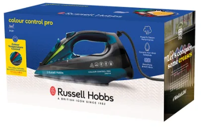 Праска Russell Hobbs 2400 Вт з парою керамічна синя чорна
