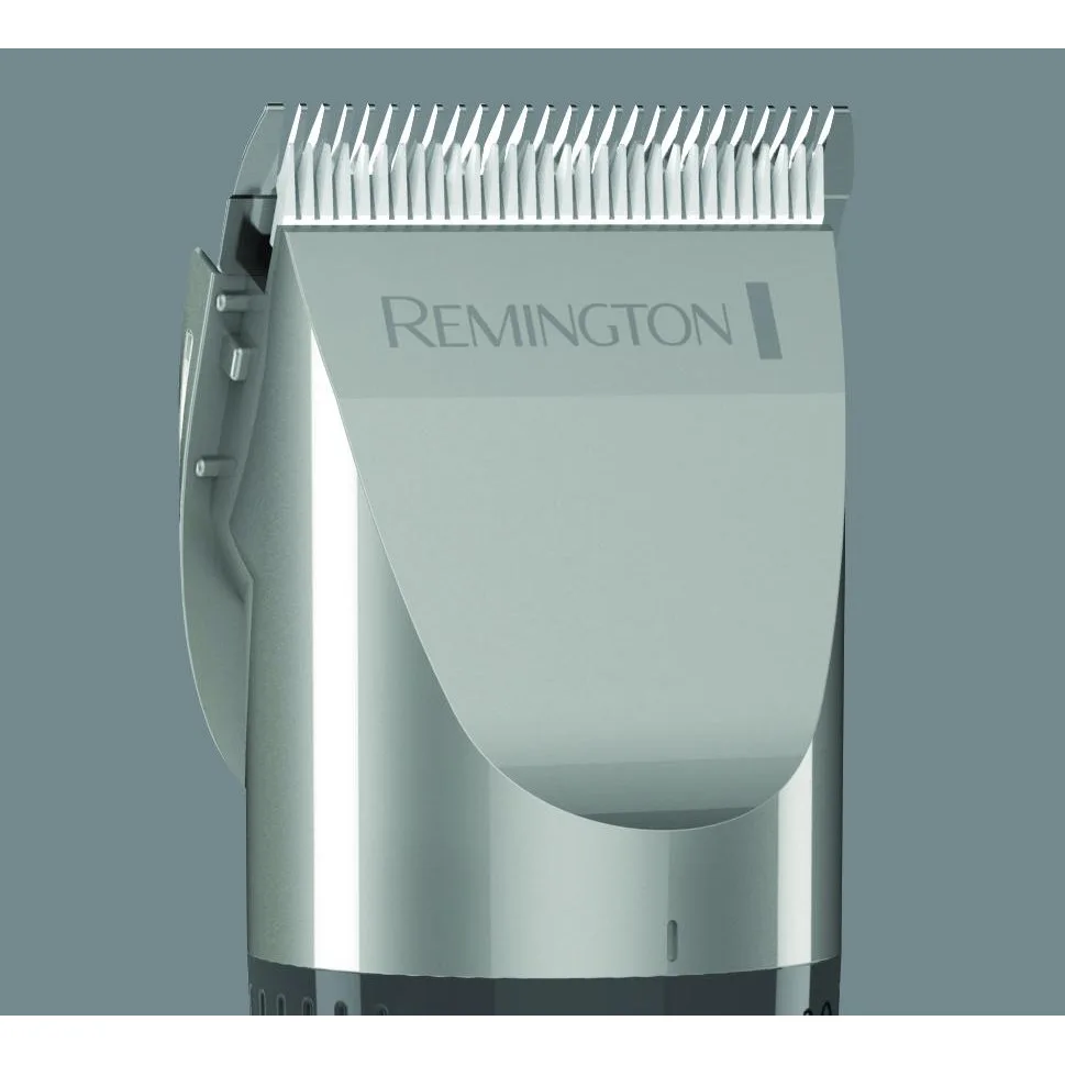 Машинка для стрижки Remington Genius, з можливістю роботи від мережі та акумулятора, 8 насадок у комплекті, кейс, ножиці, гребінец
