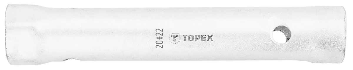 Ключ торцевий TOPEX, трубчастий, двосторонній, 160 мм, розміри 20х22 мм.
