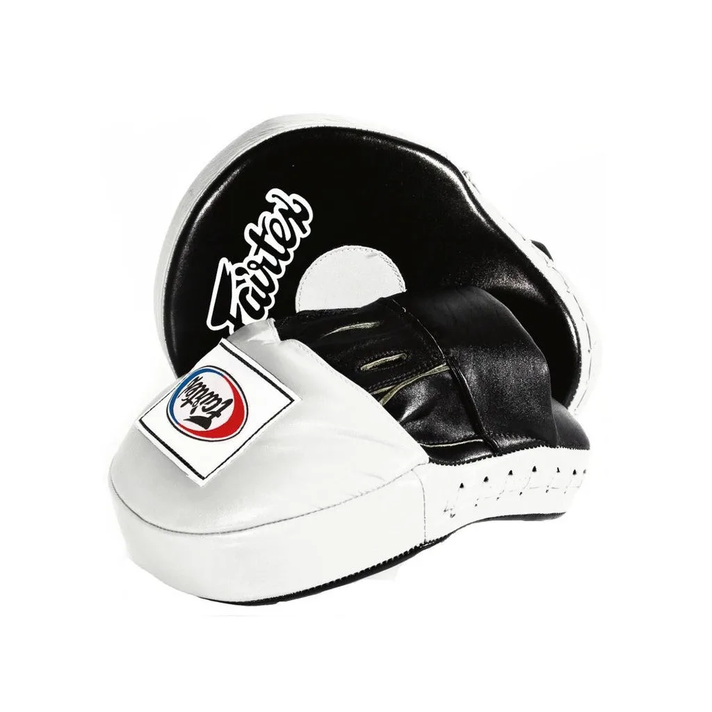 Лапи боксерські Fairtex штучна шкіра чорні білі