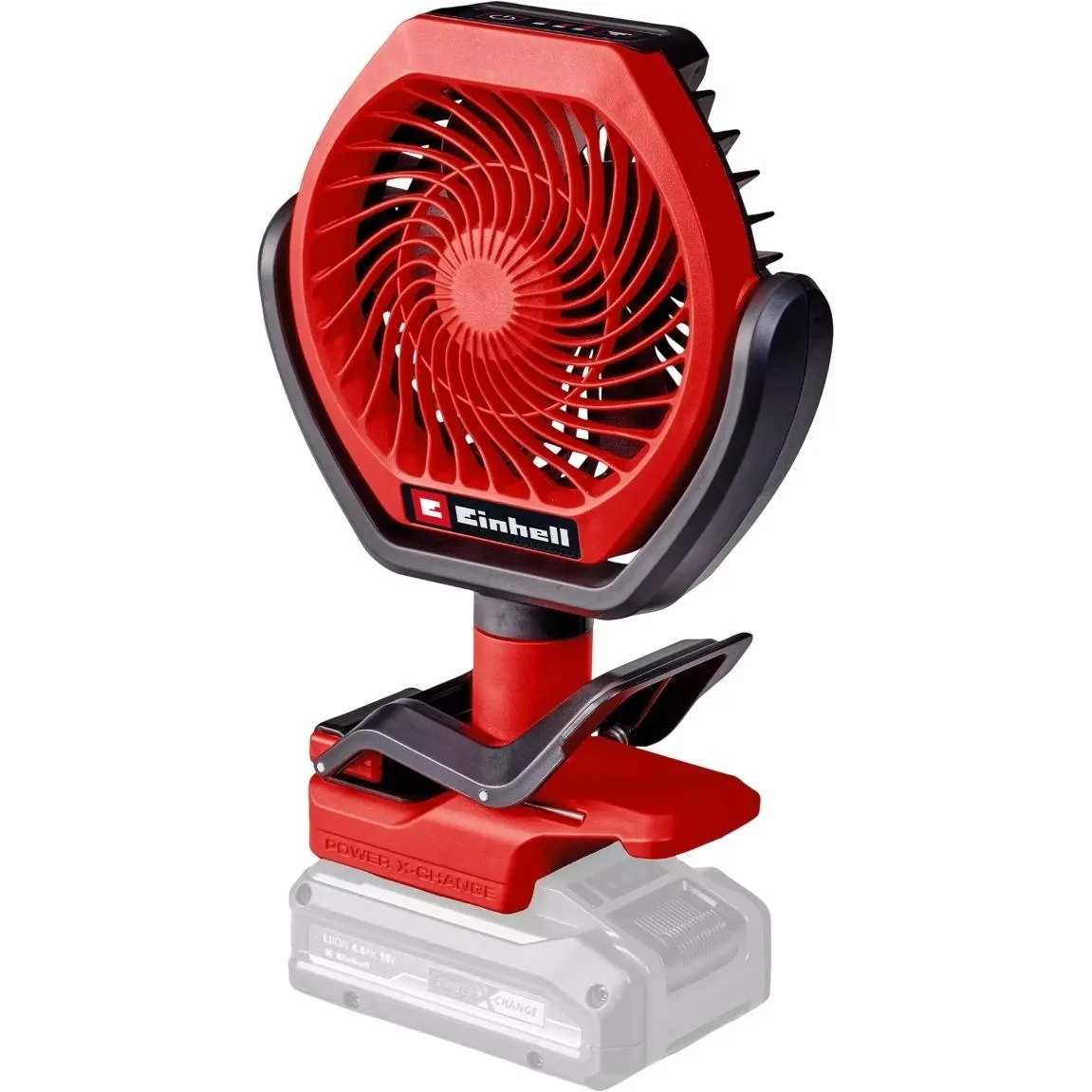 Акумуляторний вентилятор Einhell GC-CF 18/110 Li - Solo, PXC, 18В, D110мм, 1500м3/год, 3 режими, вага 0.48кг, без акумулятора.