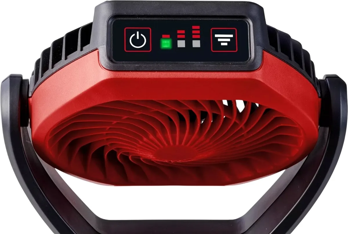 Акумуляторний вентилятор Einhell GC-CF 18/110 Li - Solo, PXC, 18В, D110мм, 1500м3/год, 3 режими, вага 0.48кг, без акумулятора.