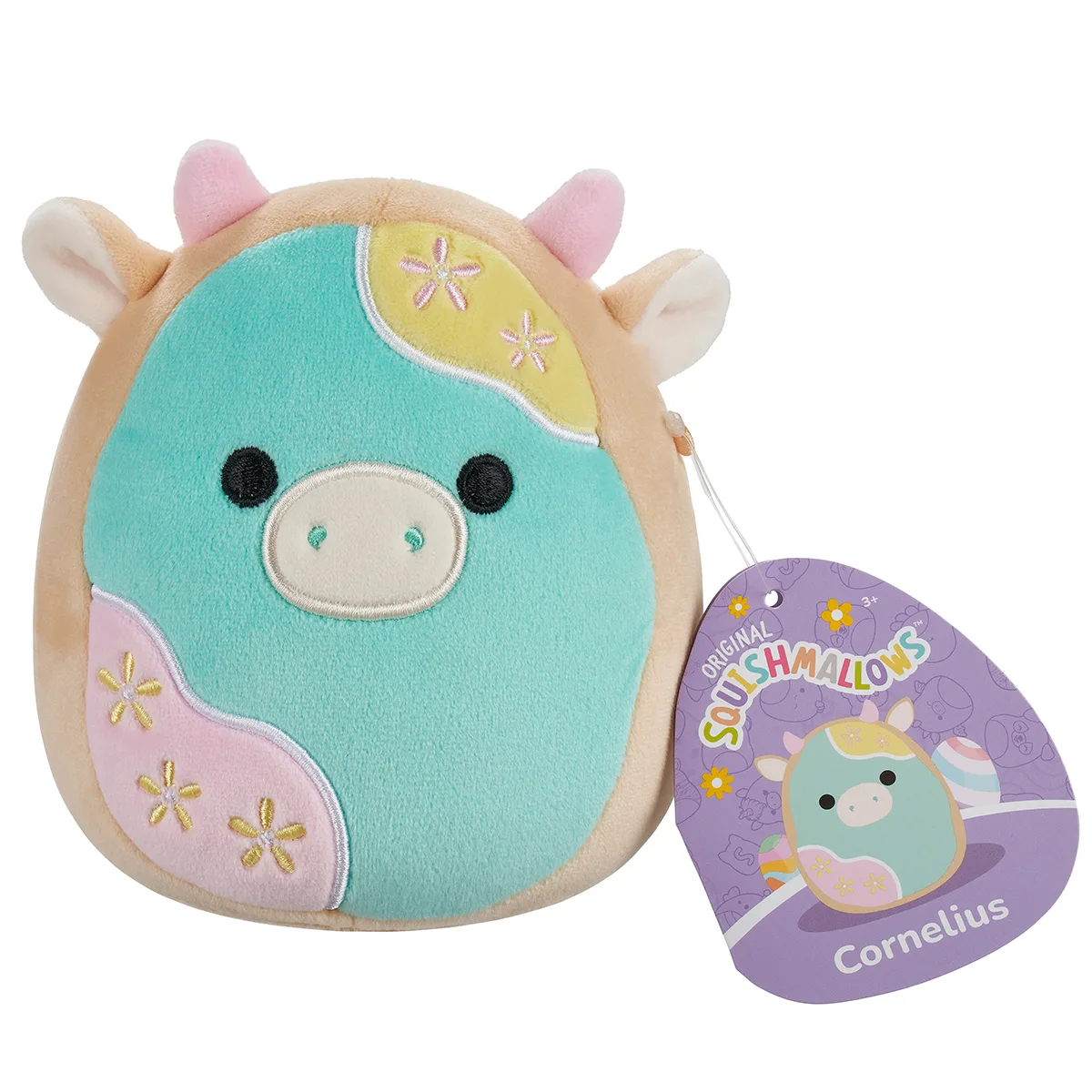 М'яка іграшка Squishmallows комбіновані матеріали 13 см пастельна корівка