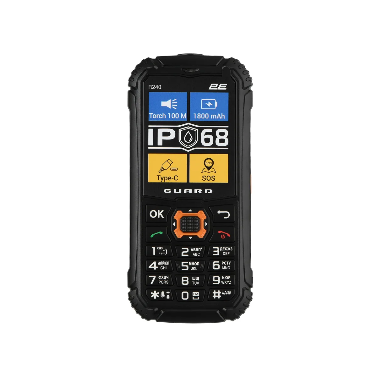 Мобільний телефон 2E R240 2025 2.4" 2SIM, 2500мА•год, чорний