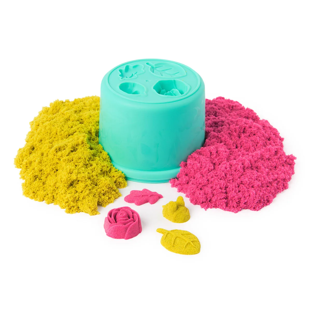 Набір піску Kinetic Sand 227 г жовтий рожевий для творчості Казкові Квіти