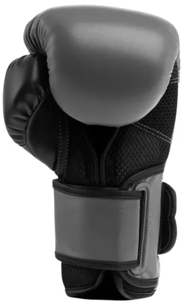 Боксерські рукавиці Everlast 100% поліуретан 10 унцій сірі чорні