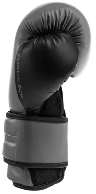 Боксерські рукавиці Everlast 100% поліуретан 10 унцій сірі чорні