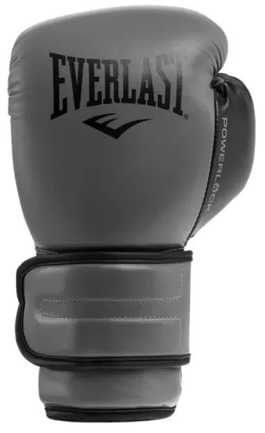 Боксерські рукавиці Everlast 100% поліуретан 10 унцій сірі чорні