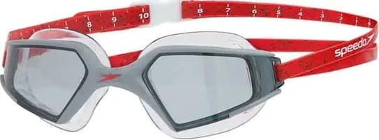 Окуляри для плавання SPEEDO полікарбонат ONE SIZE червоні прозорі