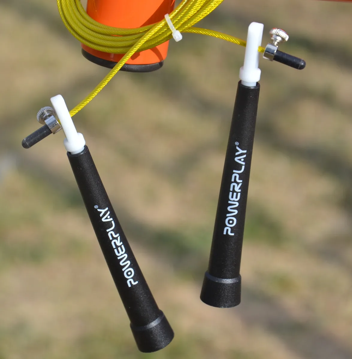 Швидкісна скакалка Active Point металевий трос 2,9 м жовта