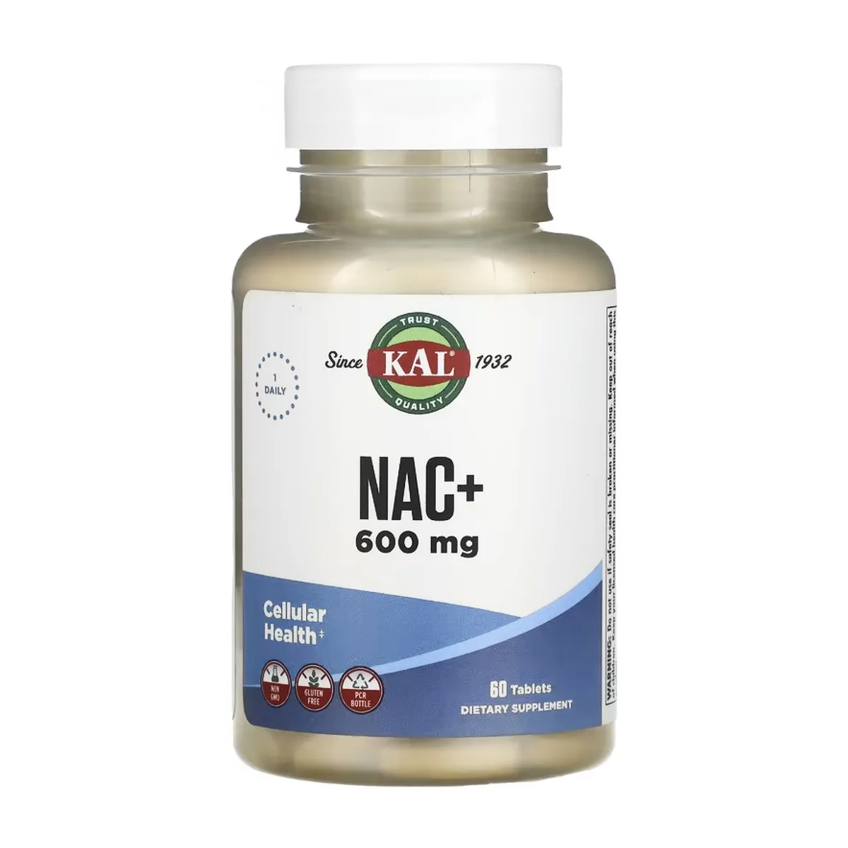 KAL NAC+ 600mg дієтична добавка 60 табл без ГМО без глютену