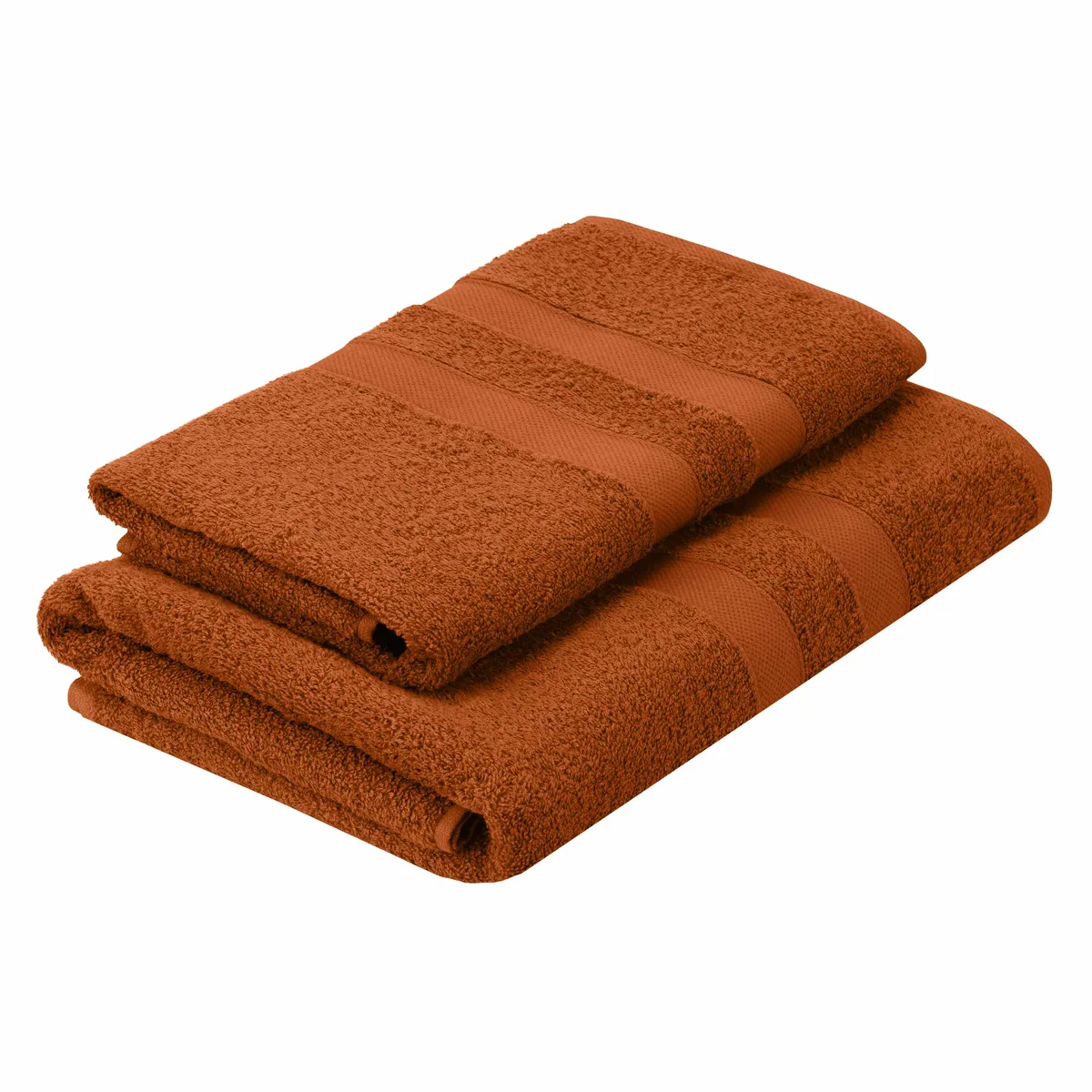 Комплект махрових рушників ARDESTO Splendid 50х90см, 70х140см, 2 шт, 100% бавовна, колір теракота.