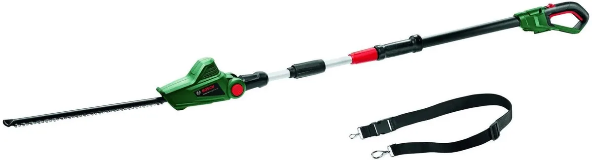 Акумуляторний кущоріз Bosch UniversalHedgePole 18 з батареєю 18В, 1х2.5А·год, максимальний діаметр різу 43мм, крок різу 16мм, з по