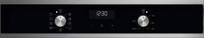 Електрична духова шафа Electrolux, 65 л, клас A, з дисплеєм, конвекційна, чорного кольору.