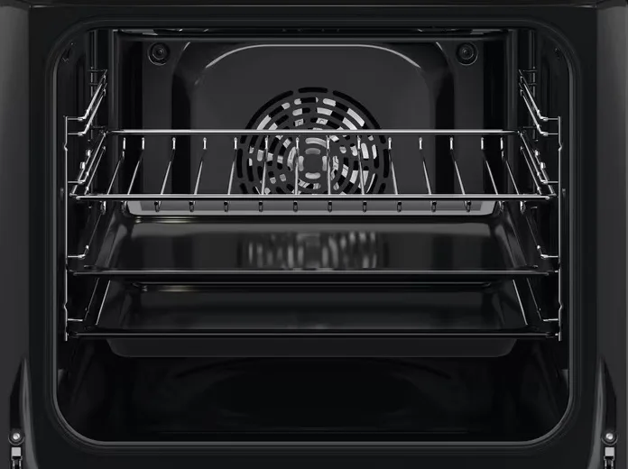 Електрична духова шафа Electrolux, 65 л, клас A, з дисплеєм, конвекційна, чорного кольору.